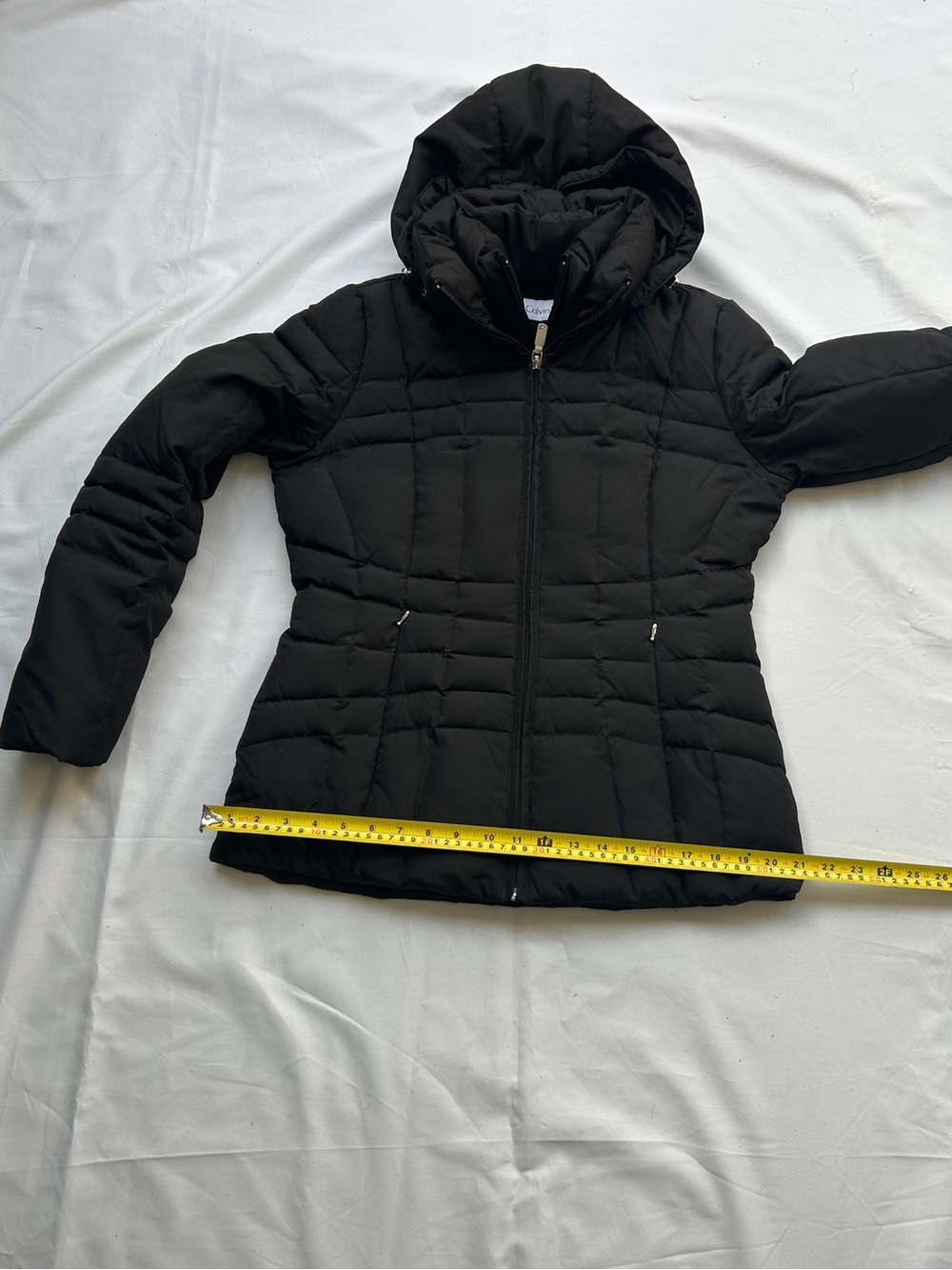 Calvin Klein Black Quilted Hooded Puffer Jacket